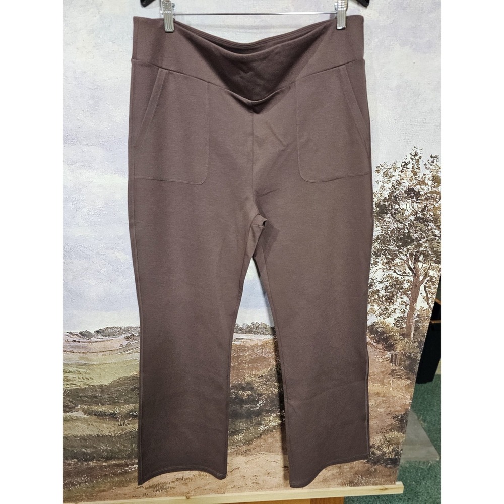 Zuda Knit Twill Trailblazer Wide Leg Jogger Lounge Pants Size XL I Seam 31